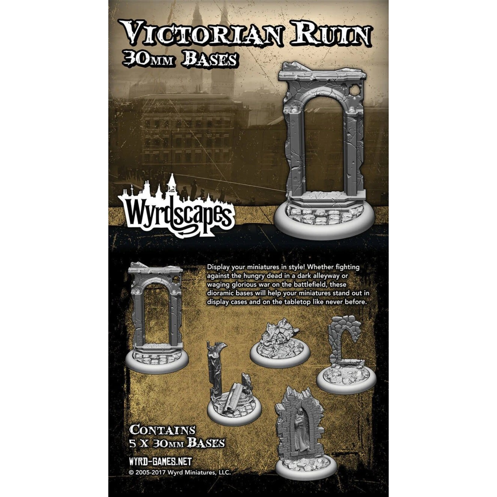 Wyrd Games Victorian Ruin 30mm Bases (5) - Wyrdscapes