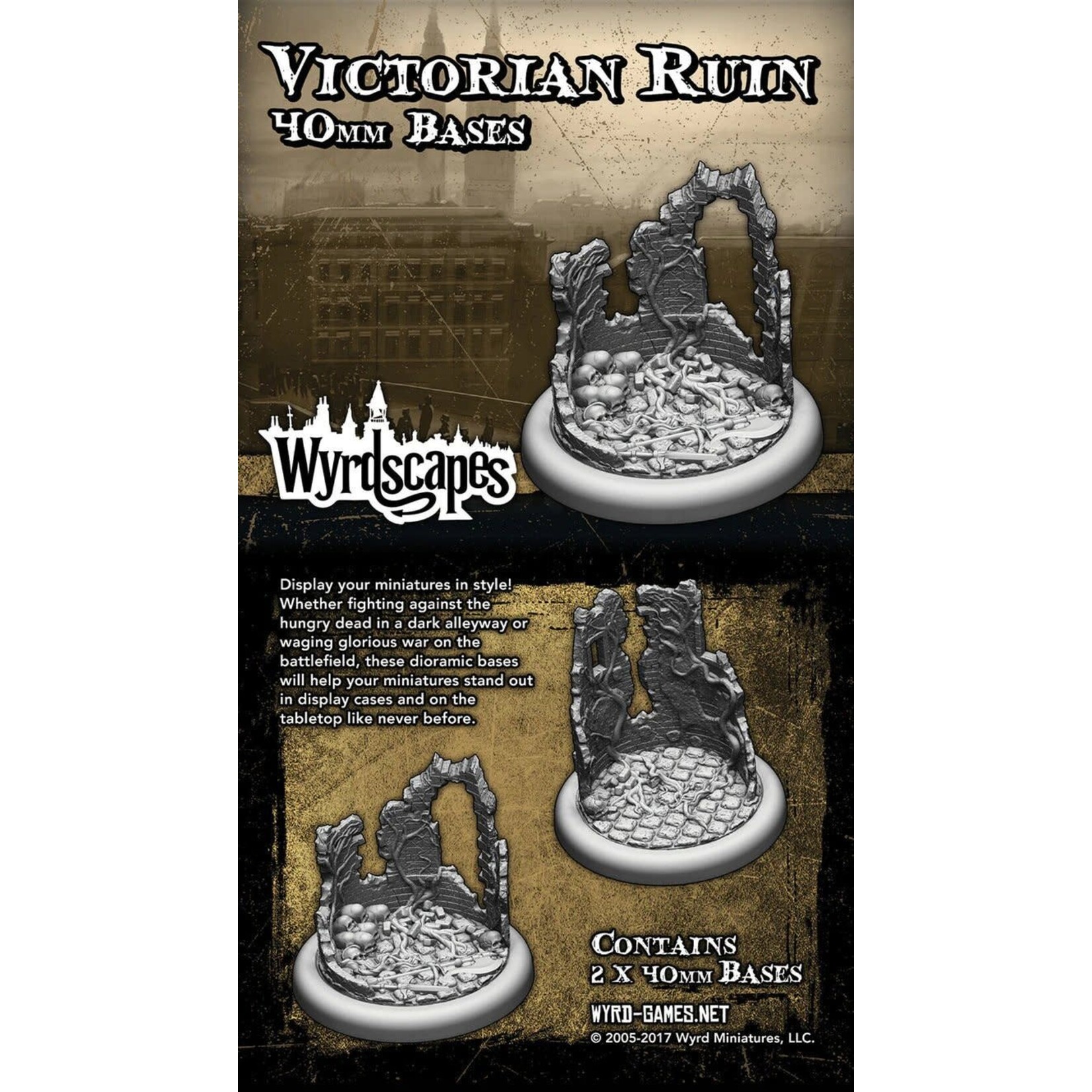 Wyrd Games Victorian Ruin 40mm Bases (2) - Wyrdscapes
