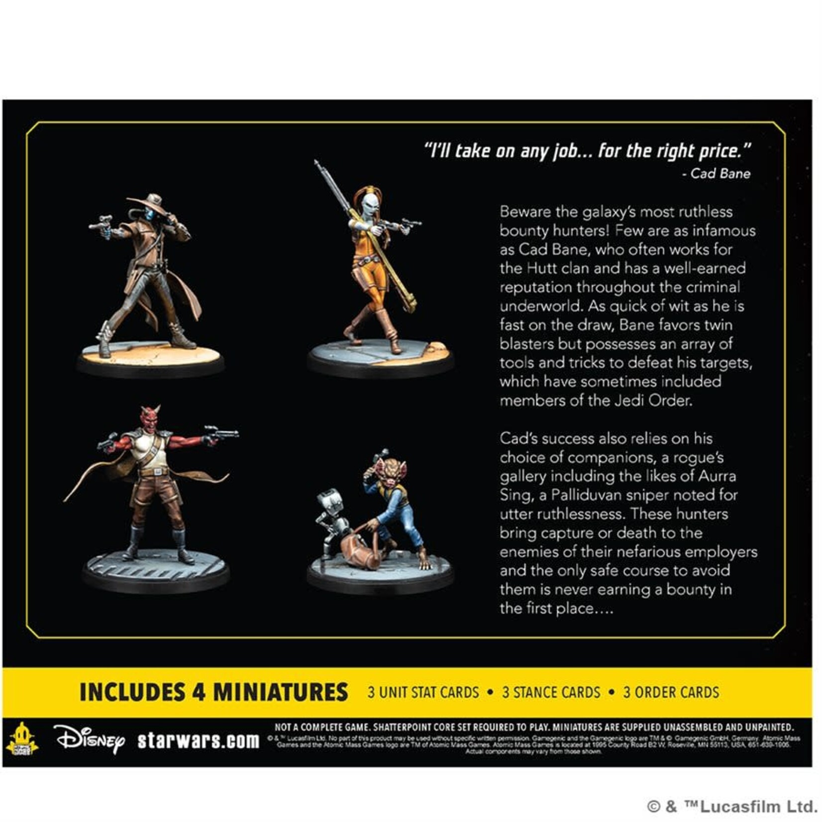 Star Wars: Shatterpoint - Fistful of Credits: Cad Bane Squad Pack (ML)
