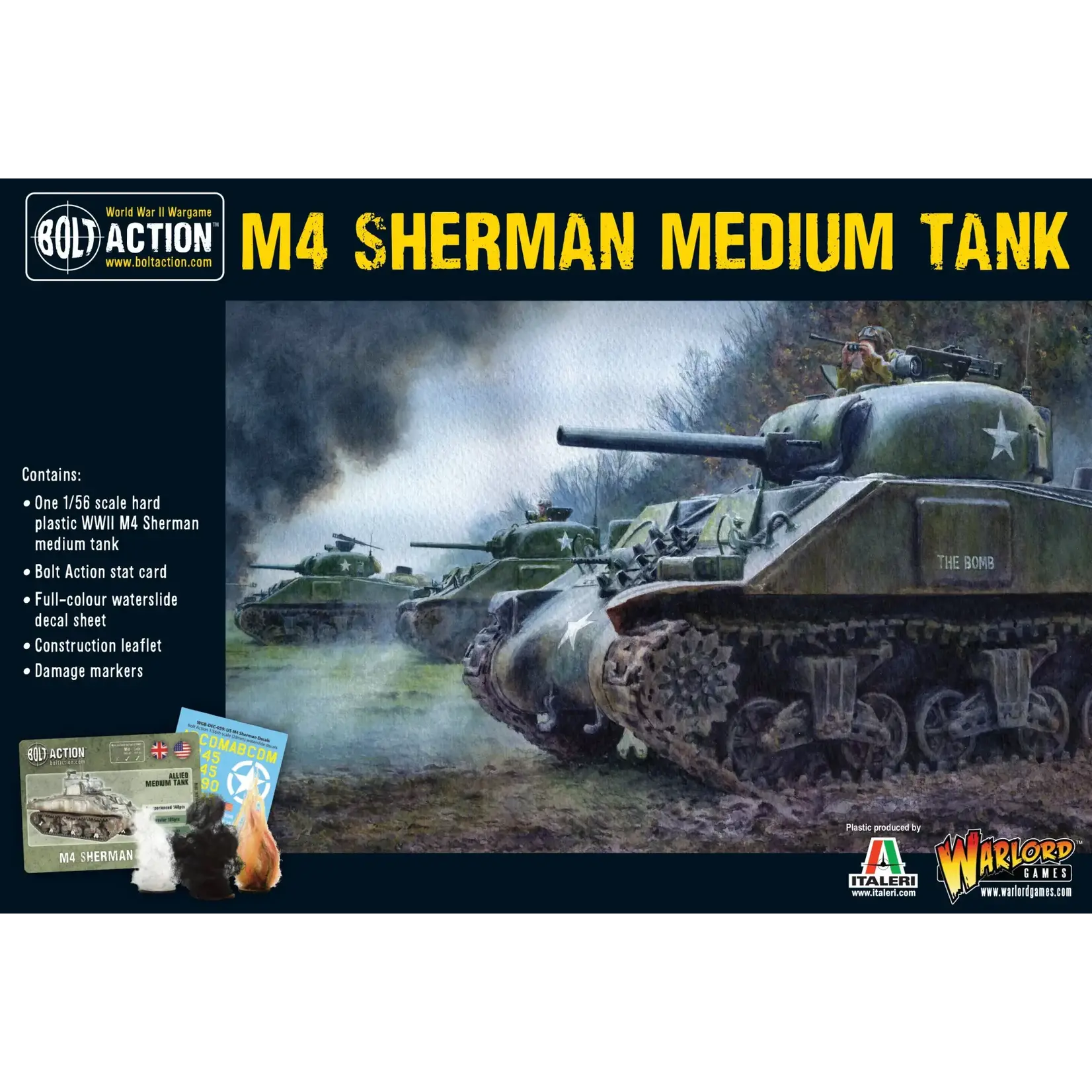 Warlord Games M4 Sherman Medium Tank (Plastic) - Bolt Action
