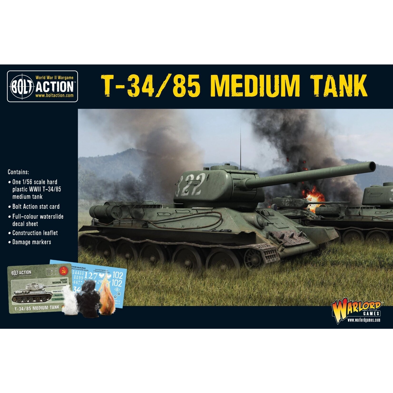 Warlord Games T-34/85 Medium Tank (Plastic) - Bolt Action
