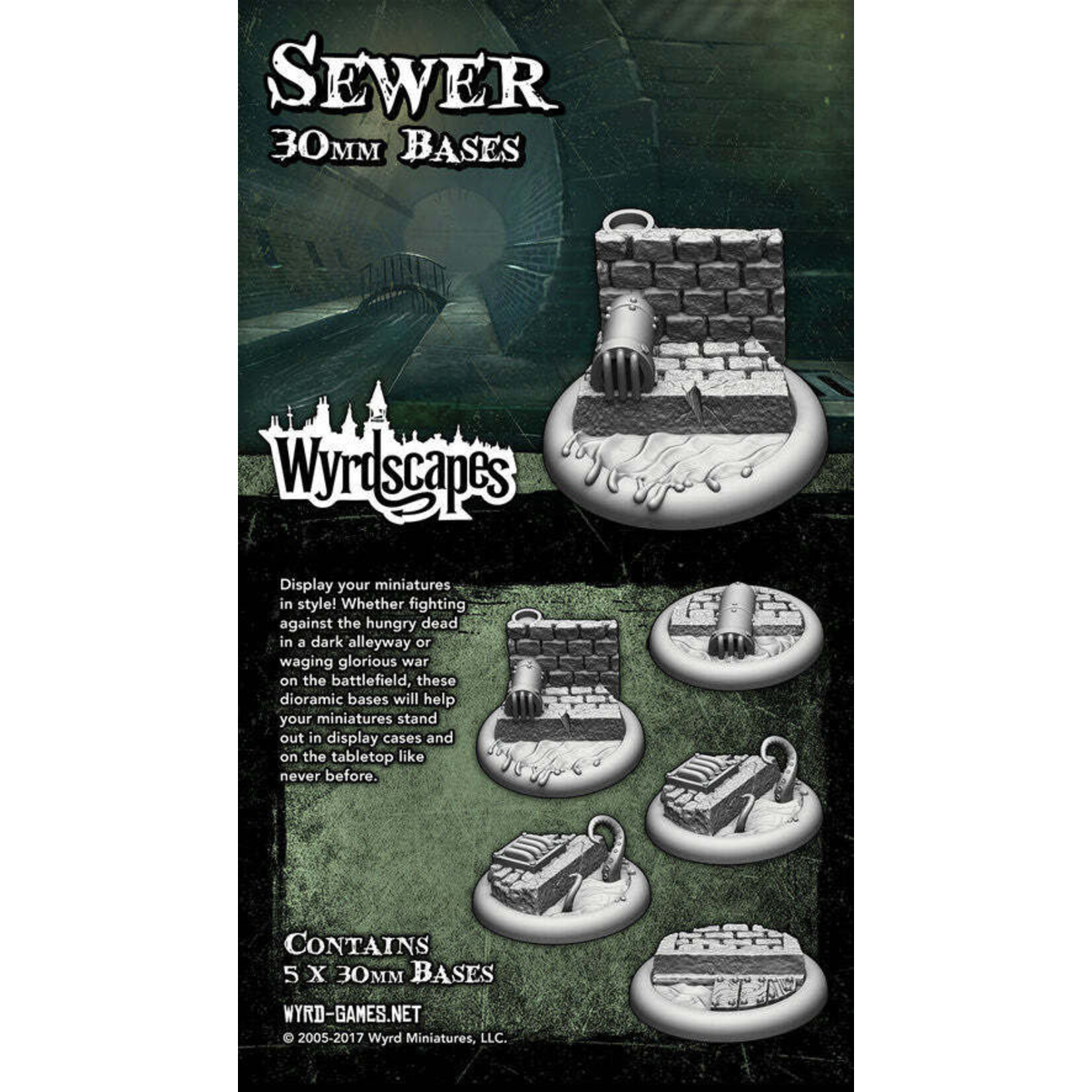 Wyrd Games Sewer 30mm Bases (5) - Wyrdscapes