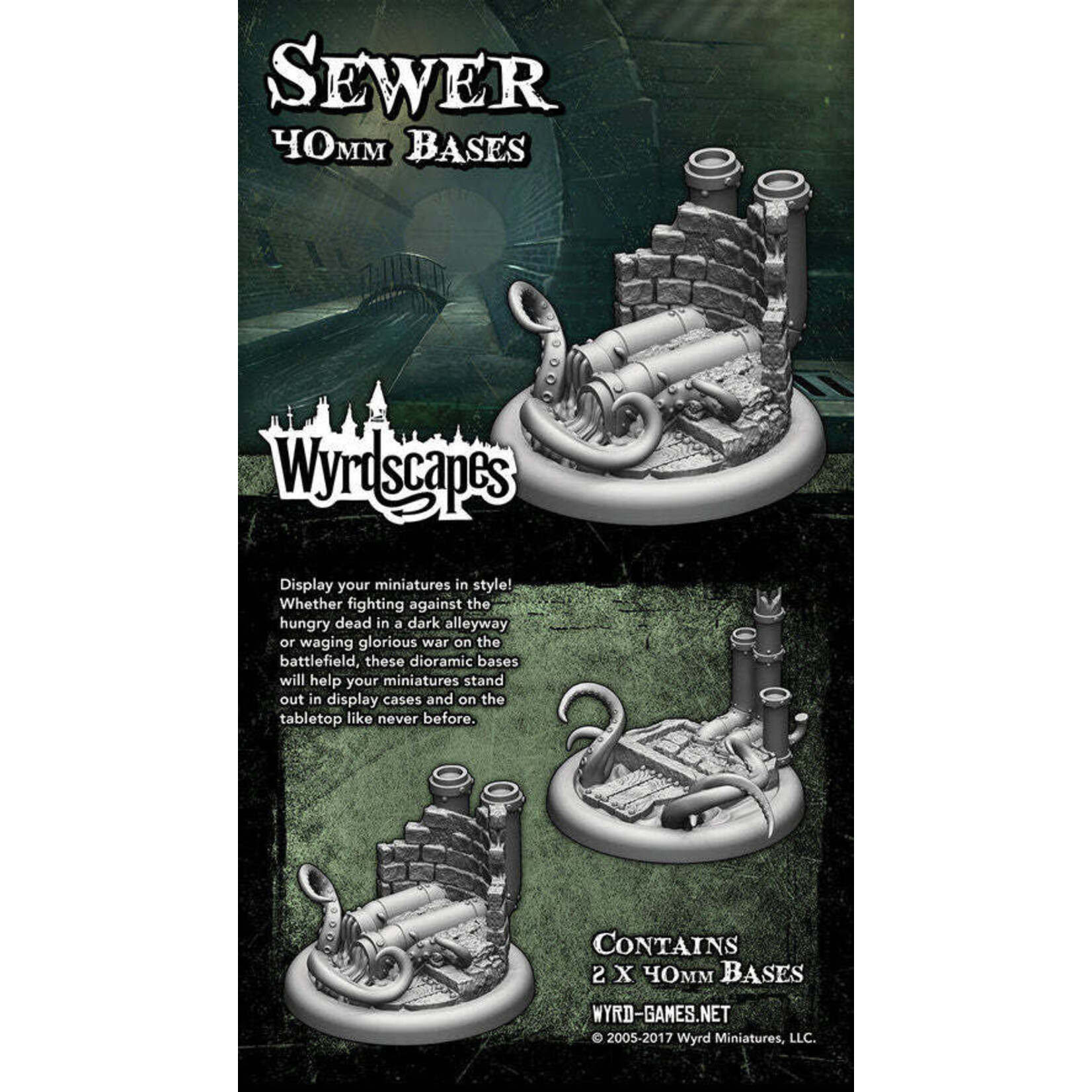 Wyrd Games Sewer 40mm Bases (2) - Wyrdscapes