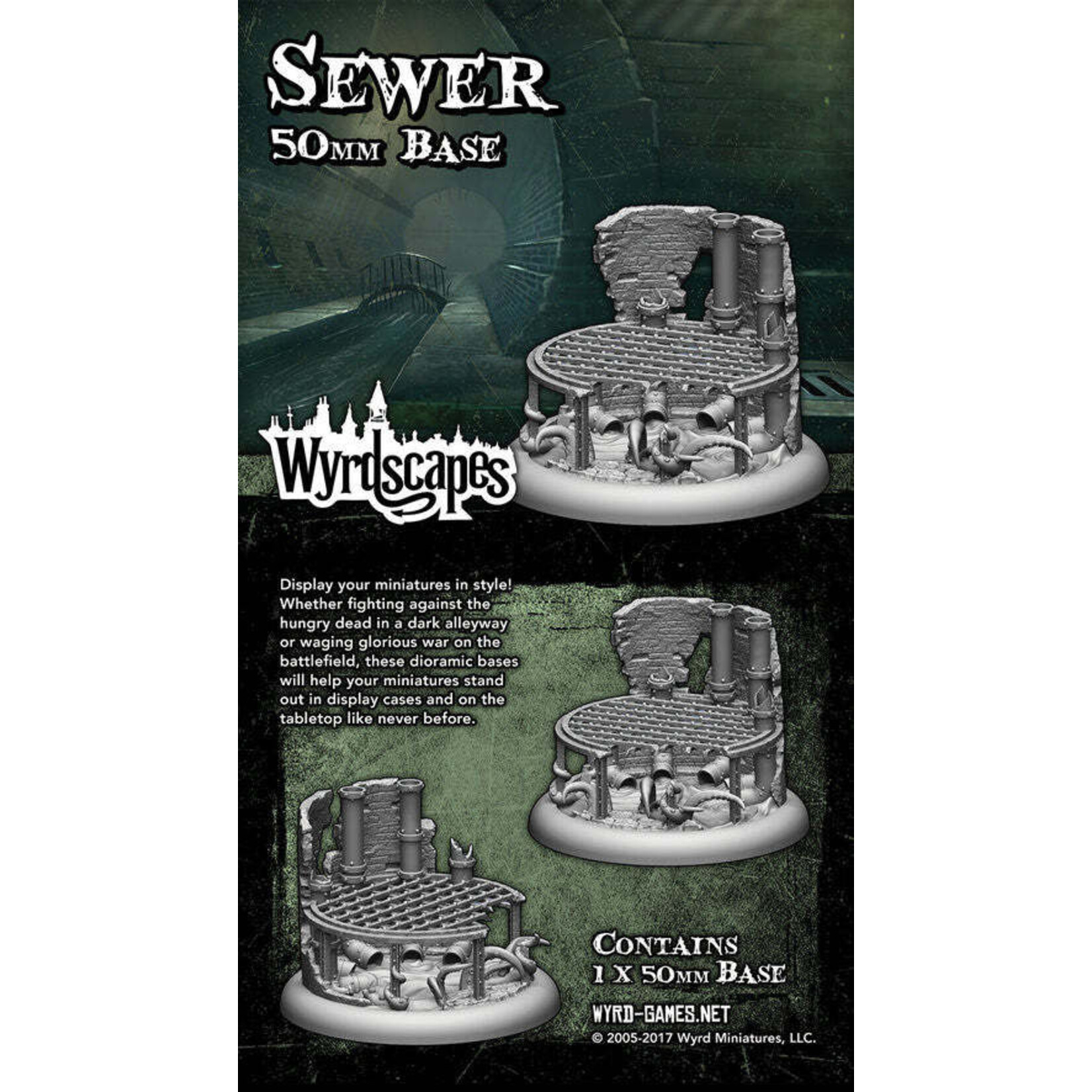 Wyrd Games Sewer 50mm Base - Wyrdscapes