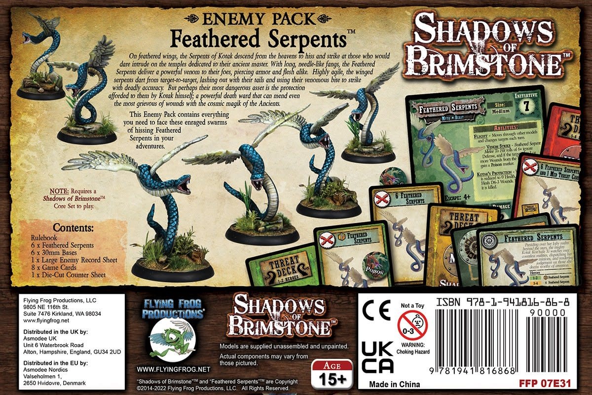 Shadows of Brimstone: Feathered Serpents Enemy Pack main image 1