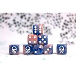Para Bellum Games Spires Faction Dice on Dark Blue swirl - Conquest