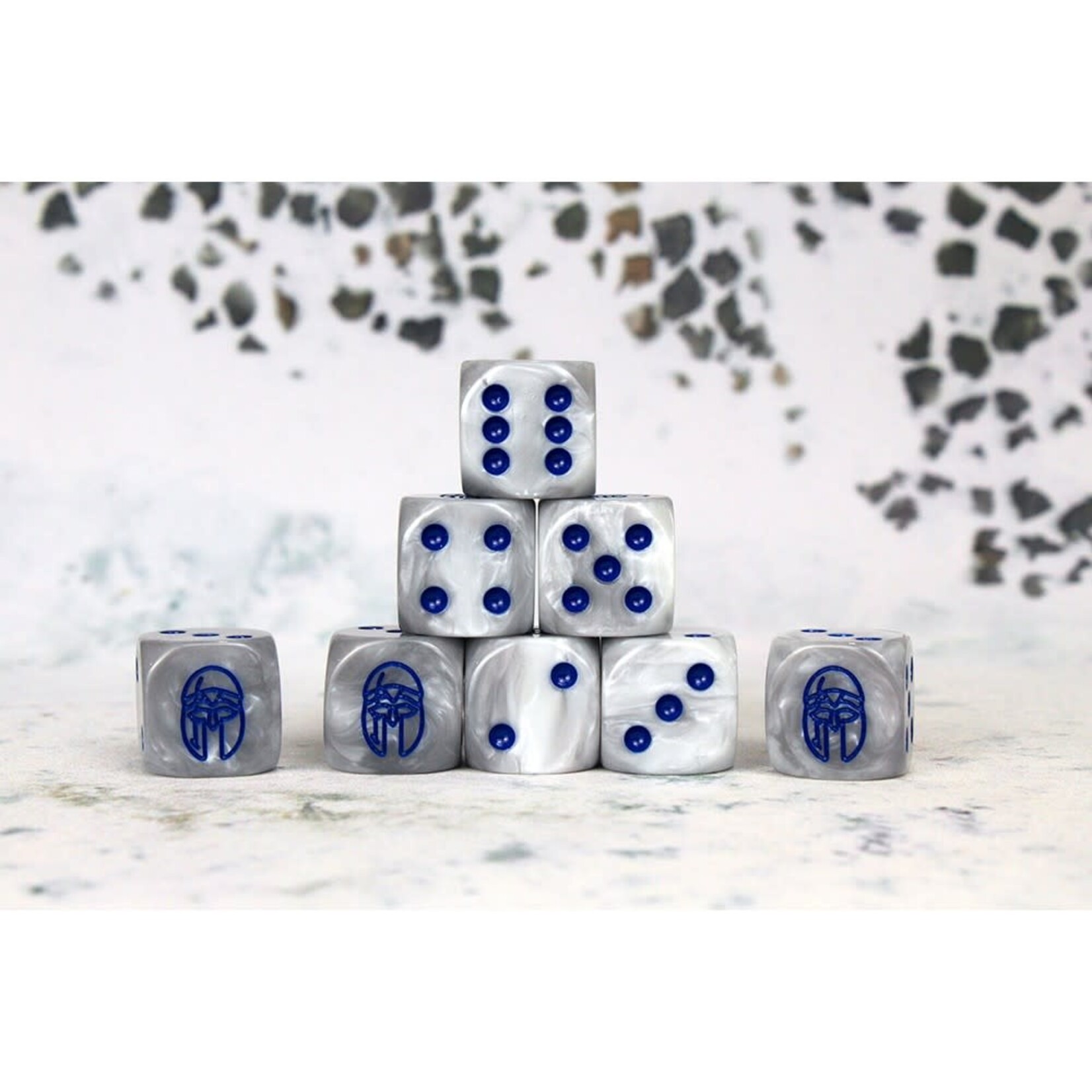 Para Bellum Games City States Faction Dice on Gray swirl - Conquest