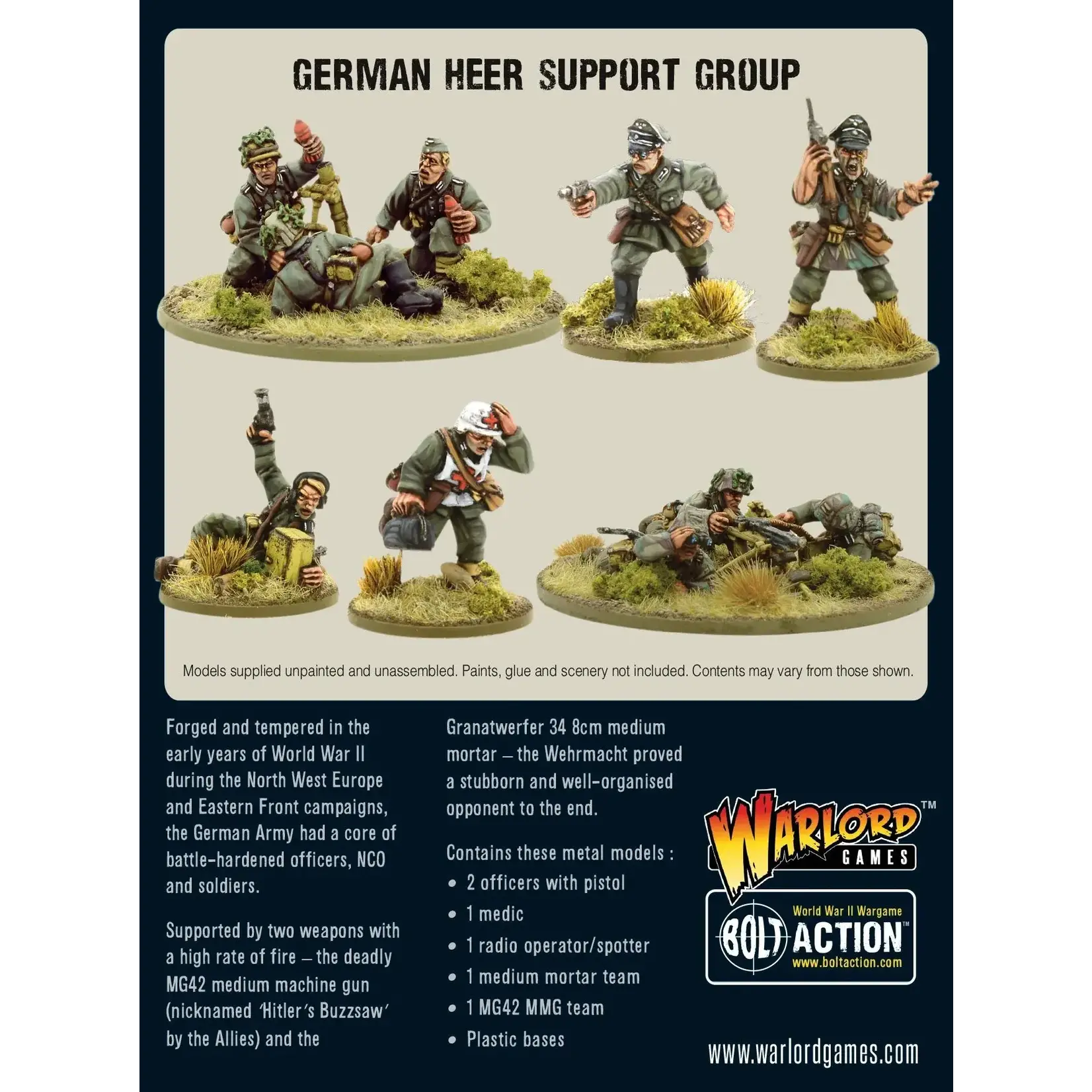 Warlord Games German Heer Support Group - Bolt Action