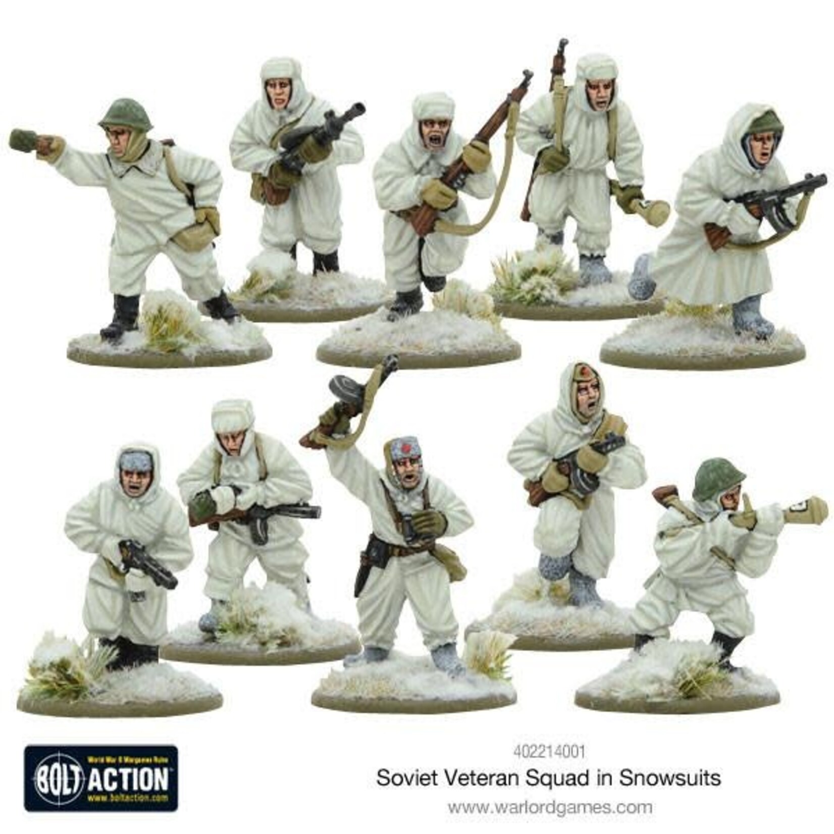 Warlord Games Soviet Veteran Squad In Snowsuits - Bolt Action