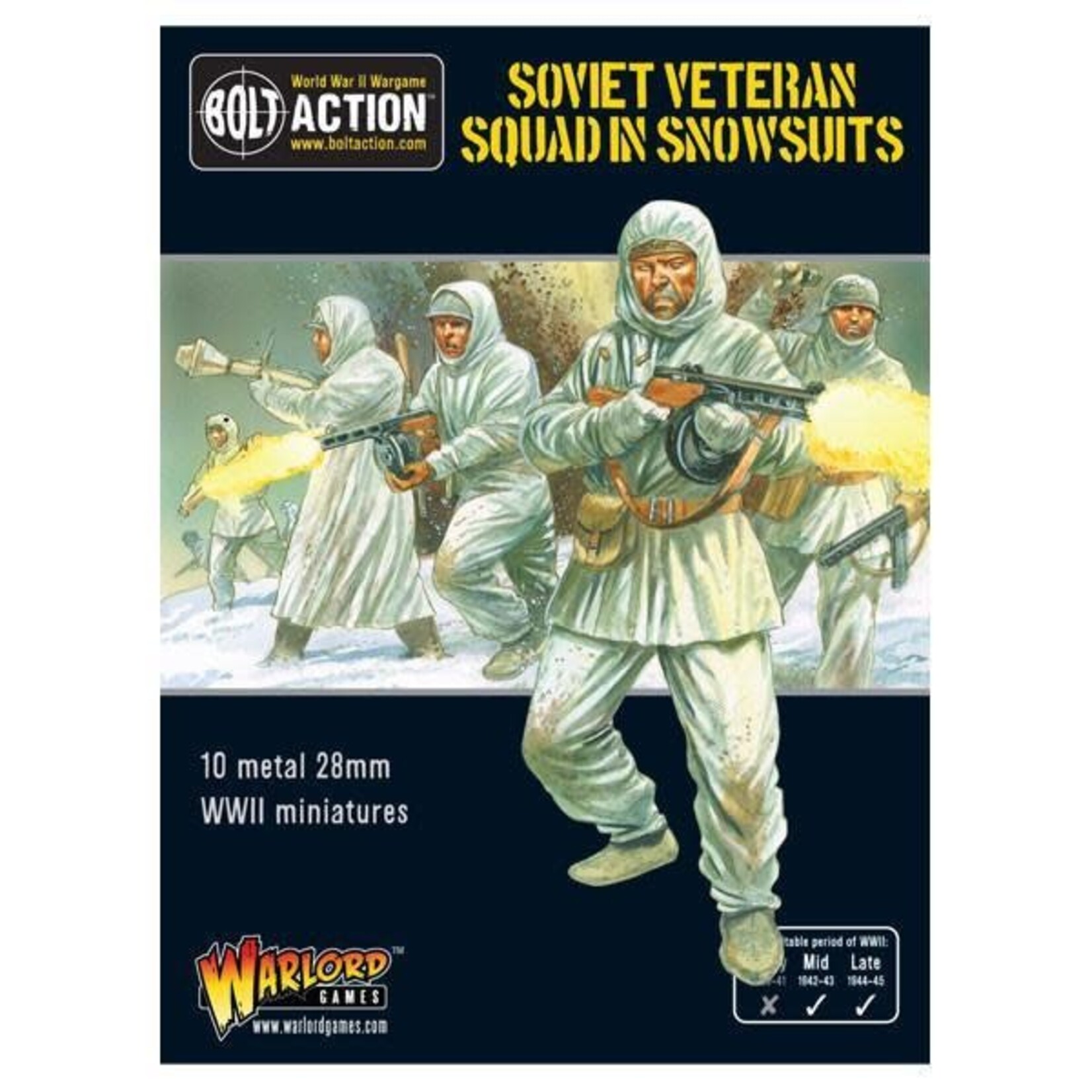 Warlord Games Soviet Veteran Squad In Snowsuits - Bolt Action