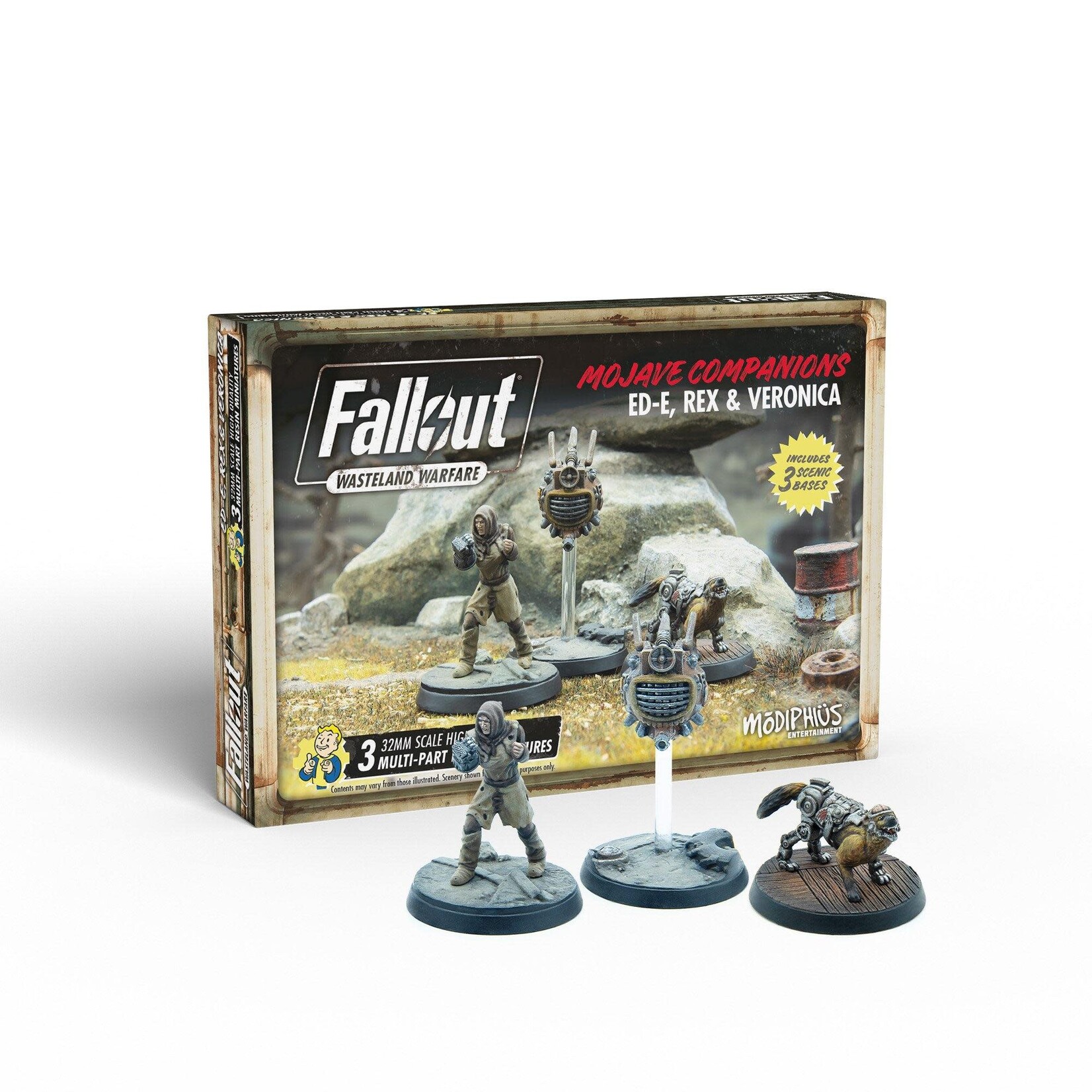 Modiphius Ed-E, Rex and Veronica - Mojave Companions - Fallout: Wasteland Warfare