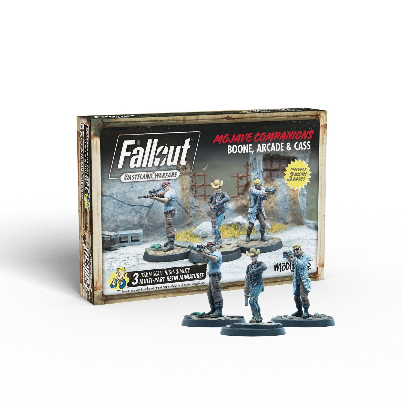 Modiphius Boone, Arcade & Cass - Mojave Companions - Fallout: Wasteland Warfare