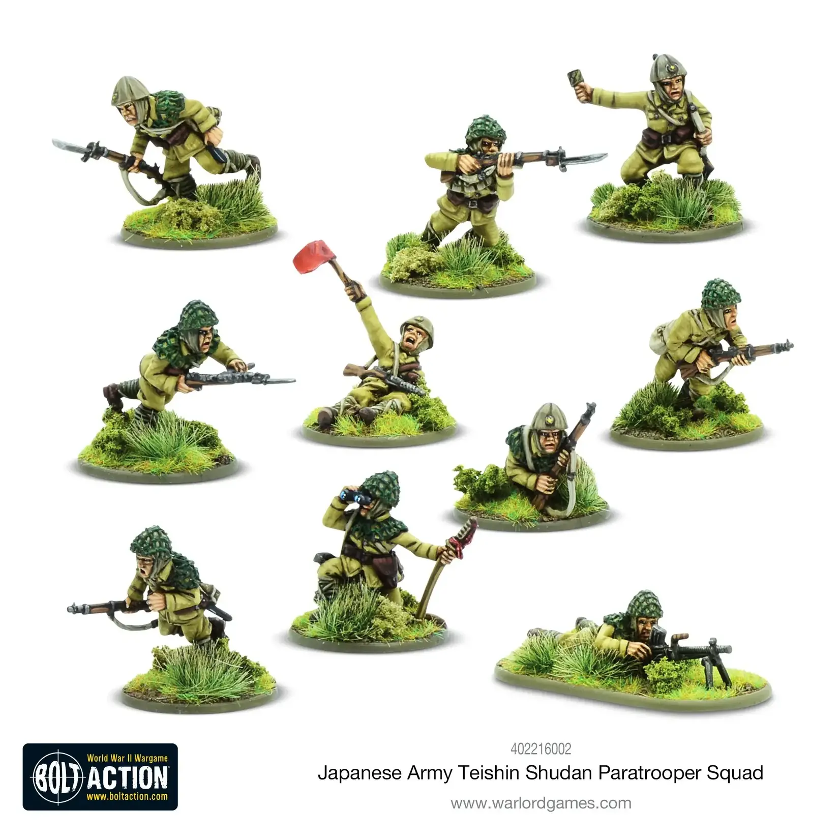 Warlord Games Japanese Army Teishin Sudan Paratroopers Squad - Bolt Action