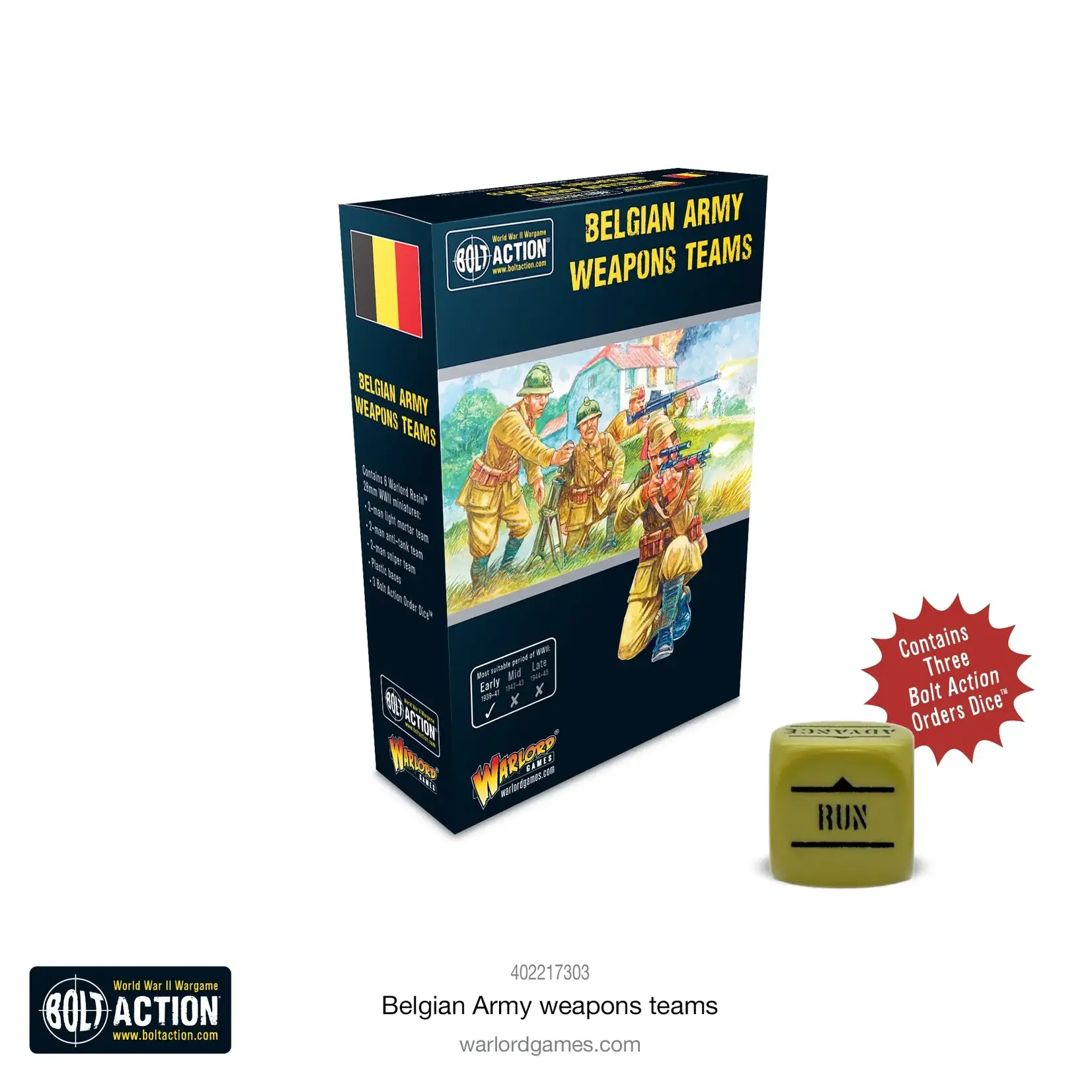 Warlord Games Belgian Army Weapons Teams - Bolt Action