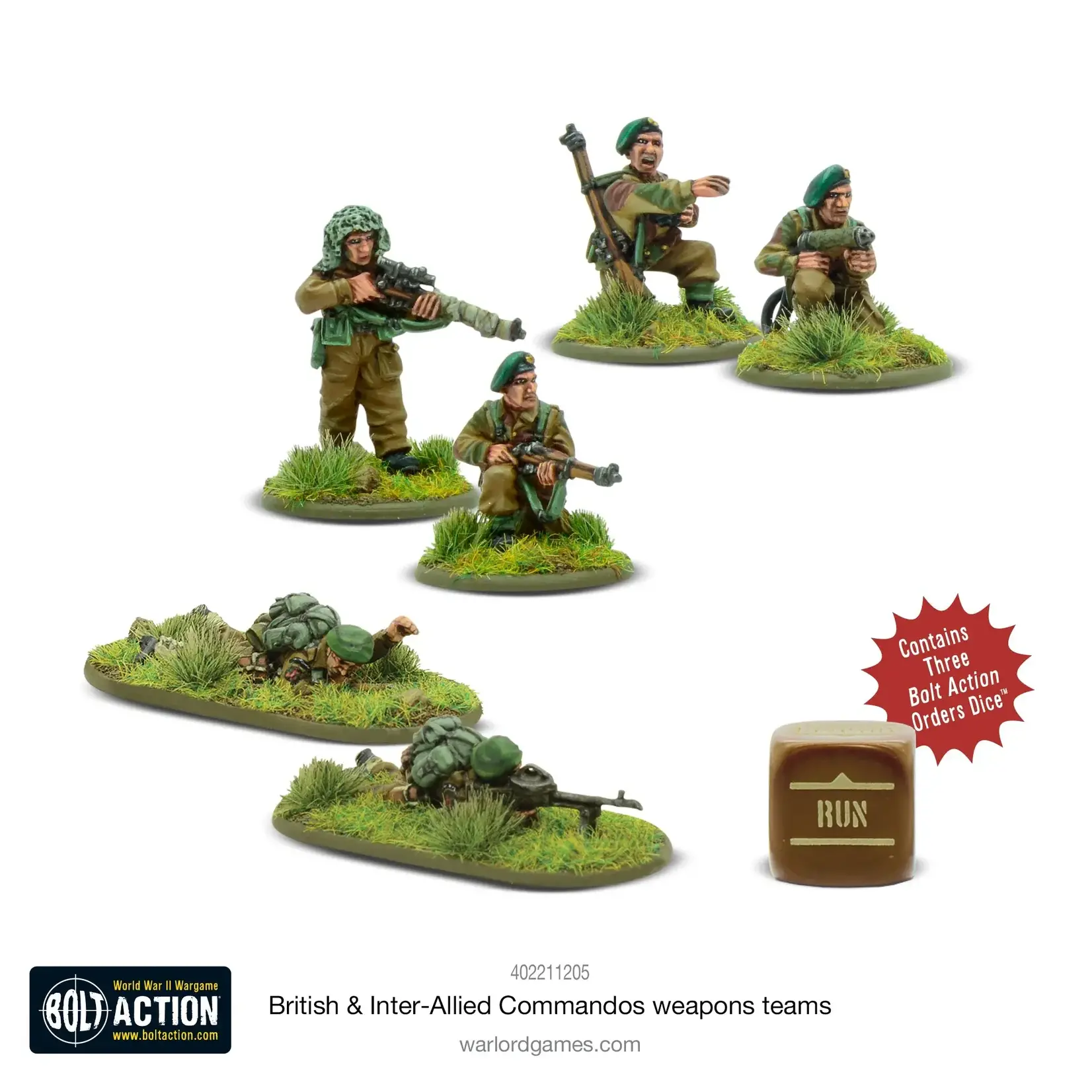 Warlord Games British & Inter-Allied Commandos Weapons Teams - Bolt Action