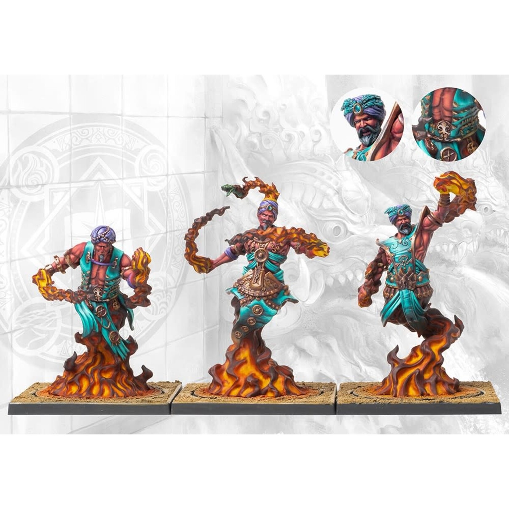 Para Bellum Games Efreet Flamecasters / Sword Dancers - Sorcerer Kings -Conquest