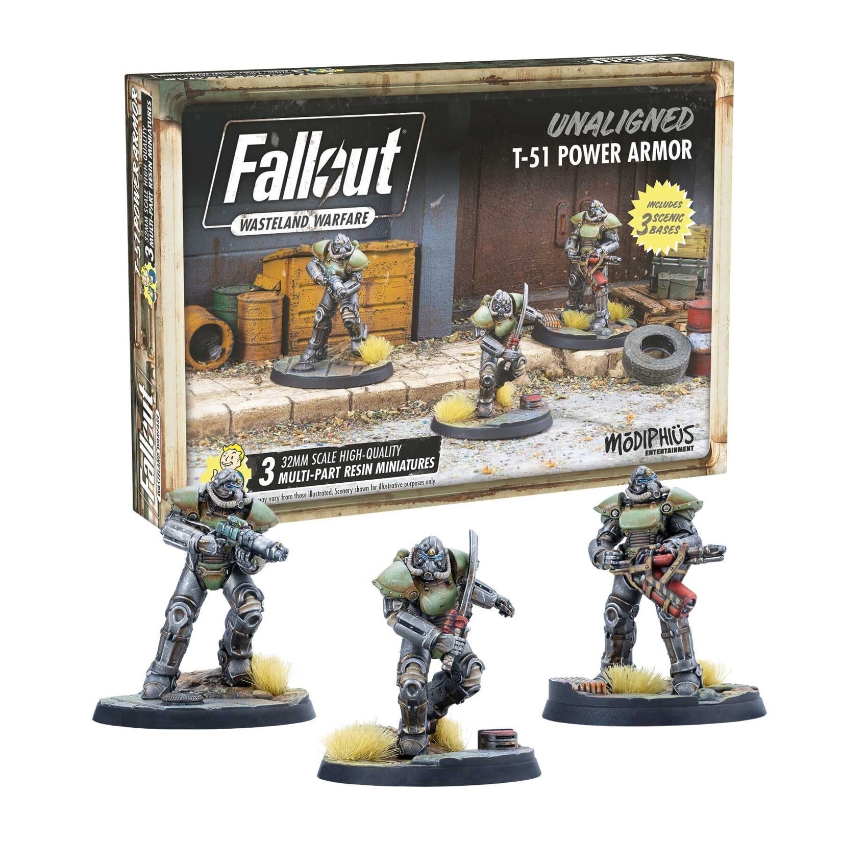 Modiphius T-51 Power Armour -Unaligned - Fallout: Wasteland Warfare