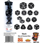 Impact Miniatures 14-Die Set Opaque Black for DCC RPG (Dungeon Crawl Classics)