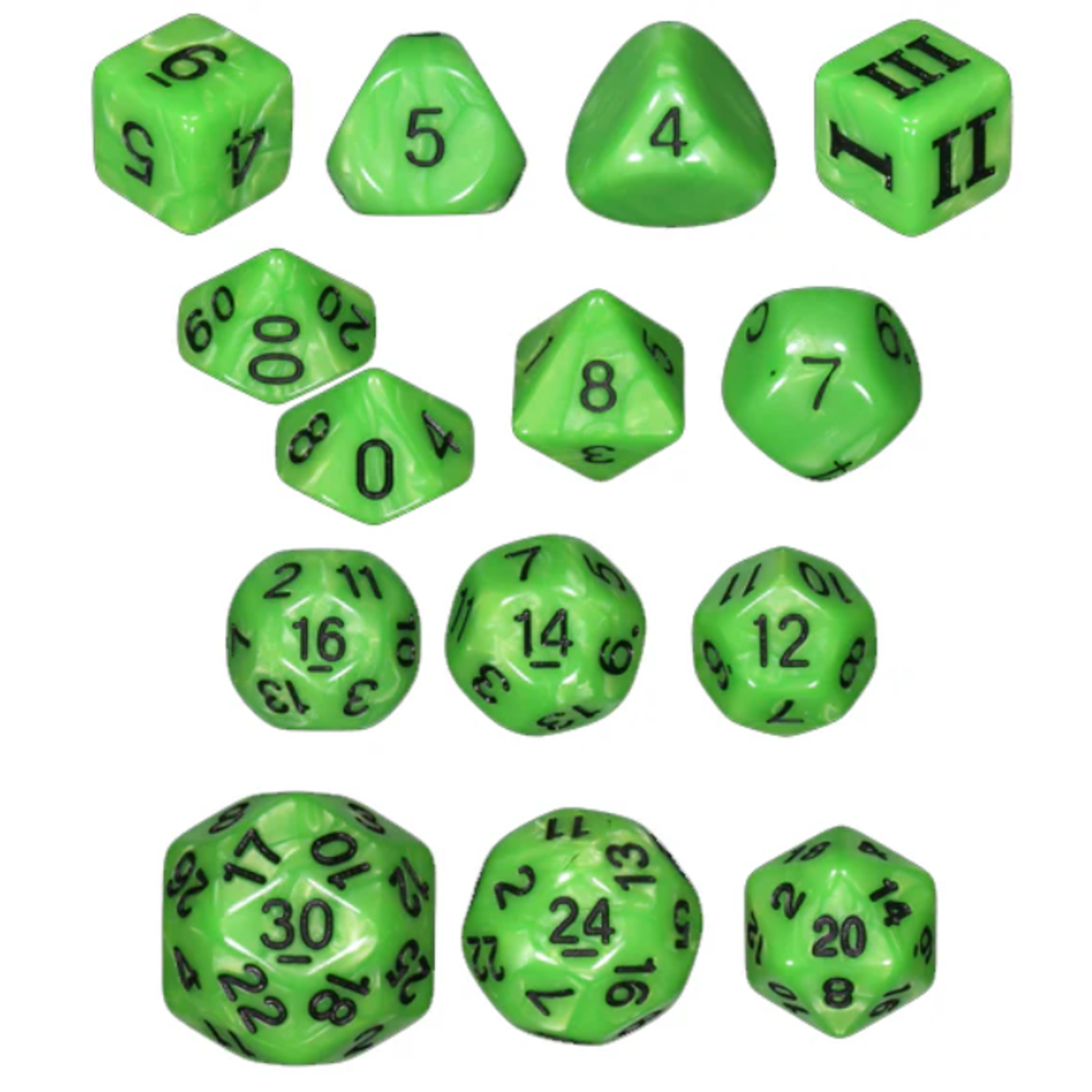 Venom Bolt - 14 Dice Set compatible with DCC RPG