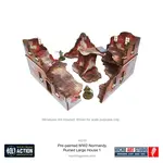 Micro Art Studio Pre-Painted WW2 Normandy Ruined Large House 1