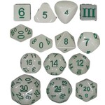 Lightning Bolt Unleashed Arcana Dice (Glow Dice Series) 14-dice set for Dungeon Crawl Classics (DCC)