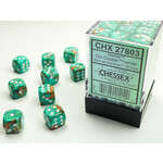 Marble Oxi-Copper/white 12mm d6 Dice Block (36 dice)