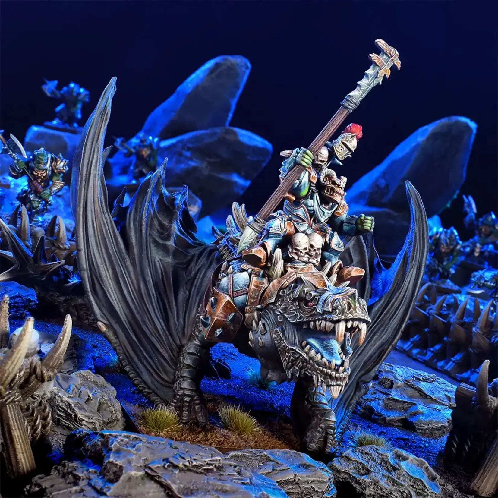 Mantic Stormbringer on Winged Slasher - Riftforged Orcs - Kings of War