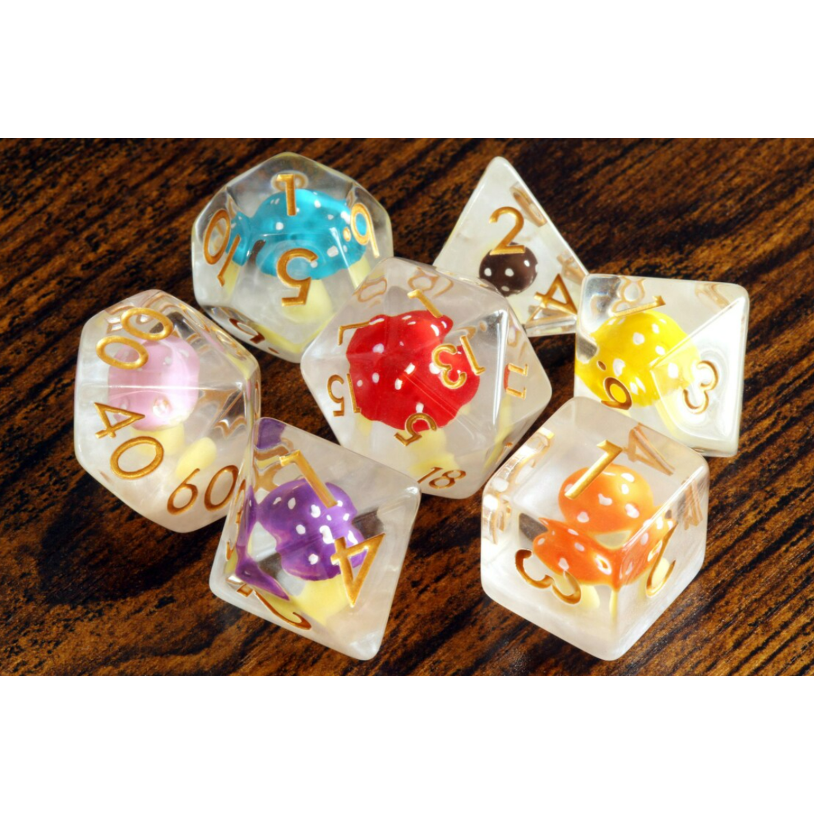 Champi-Mignon - Ensemble de dés polyhédriques par La Voûte du magicien