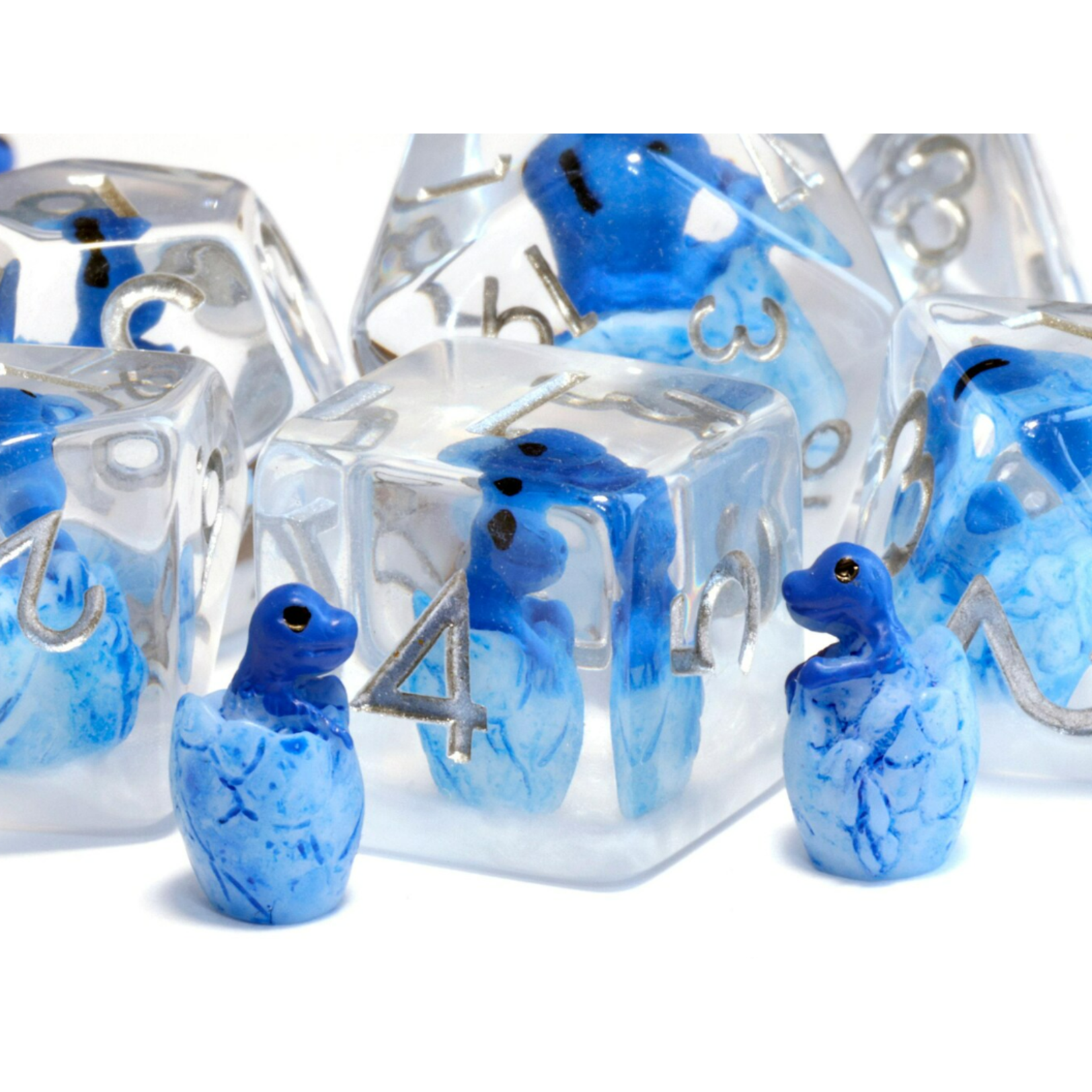 Dragonnet Bleu - Ensemble de dés polyhédriques par La Voûte du magicien