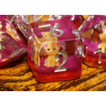 Chat orange - Ensemble de dés polyhédriques par La Voûte du magicien