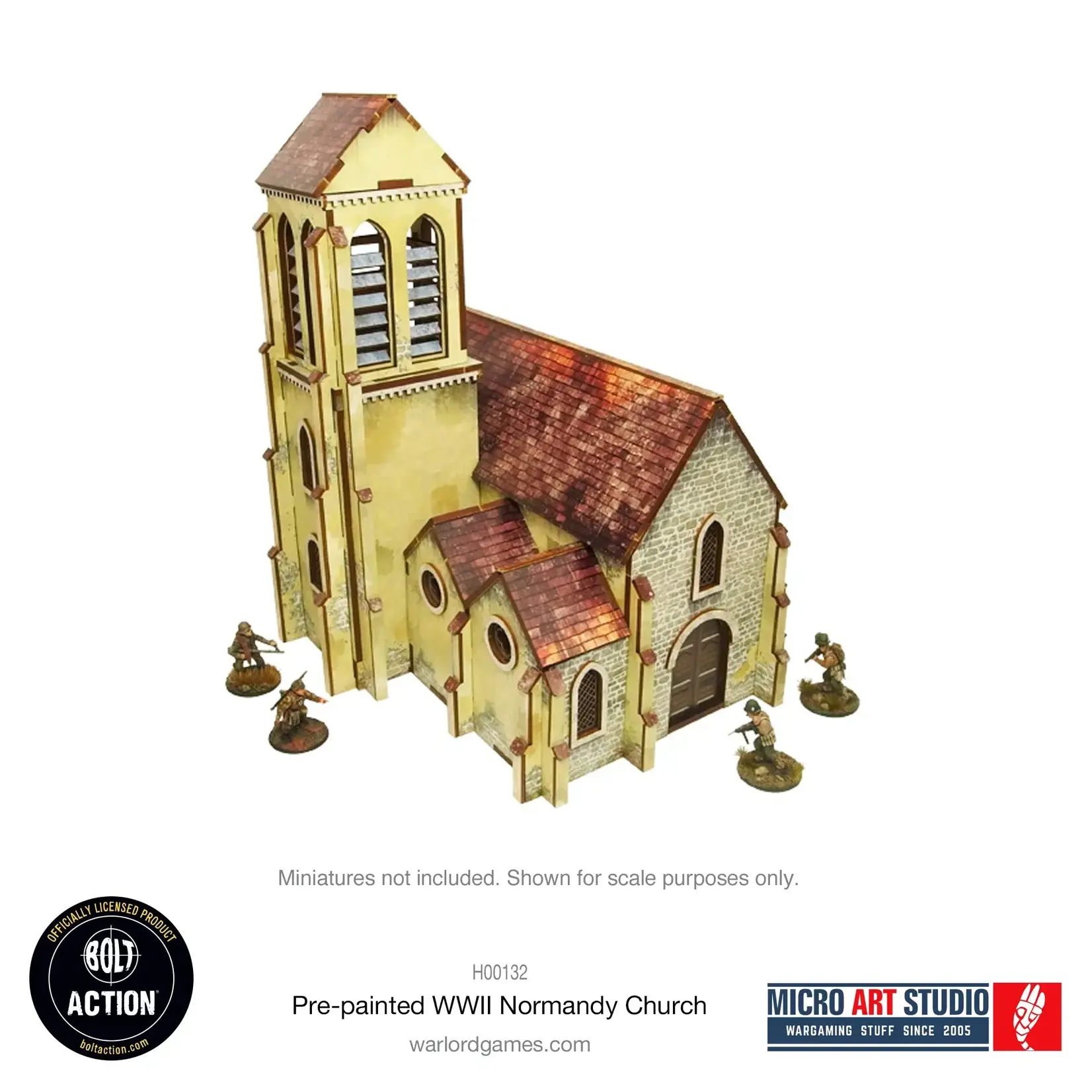 Micro Art Studio Église normande 2e guerre mondiale, prépeinte- Bolt Action