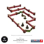 Micro Art Studio WW2 Normandy Wall w. Gate Low, pre-painted - Bolt Action