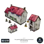 Micro Art Studio 3 bâtiments de ferme de la Seconde Guerre mondiale prépeints - Bolt Action