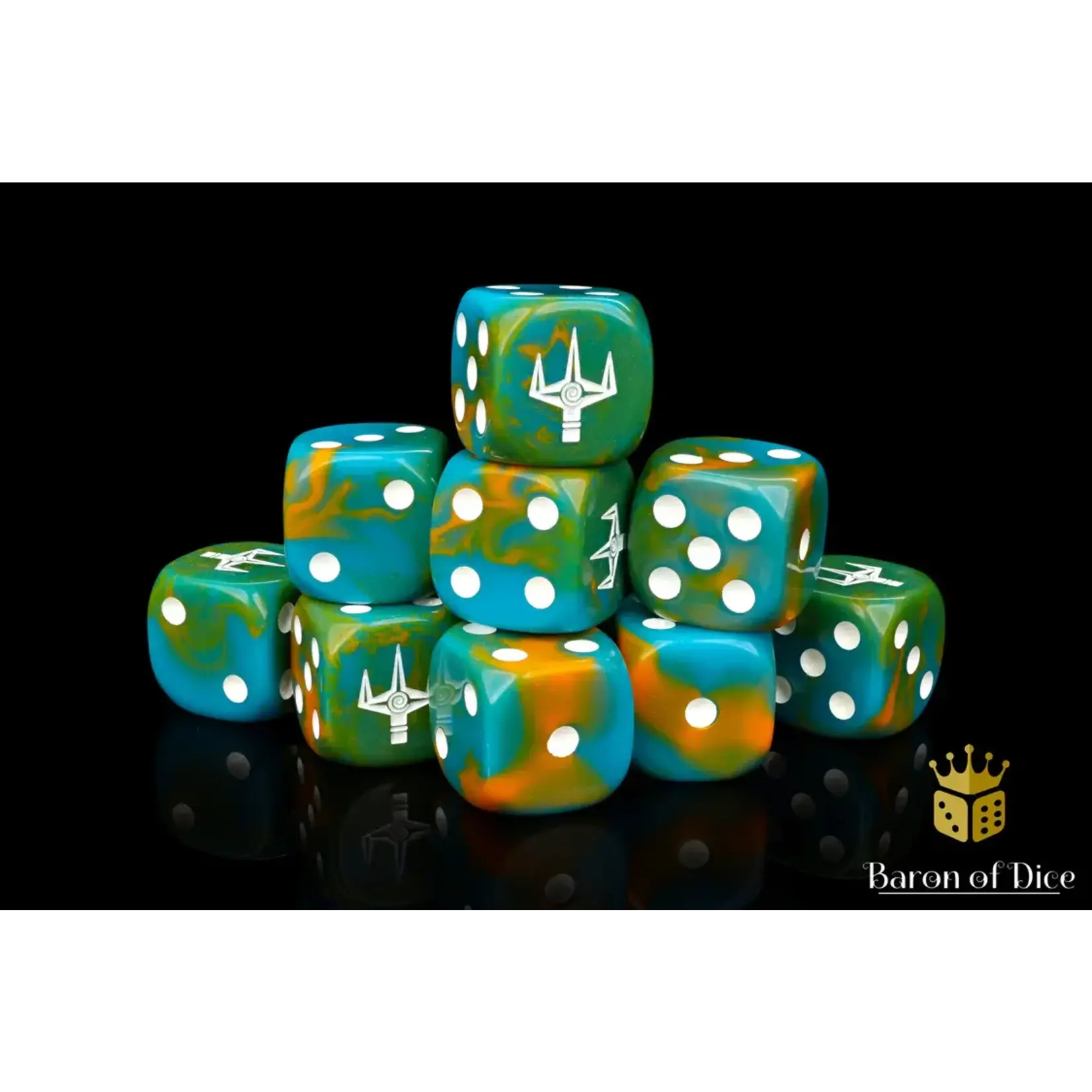 Baron of Dice Ensemble 25d6 Kings of War: Trident Realm - Official Dice Set - Baron of Dice