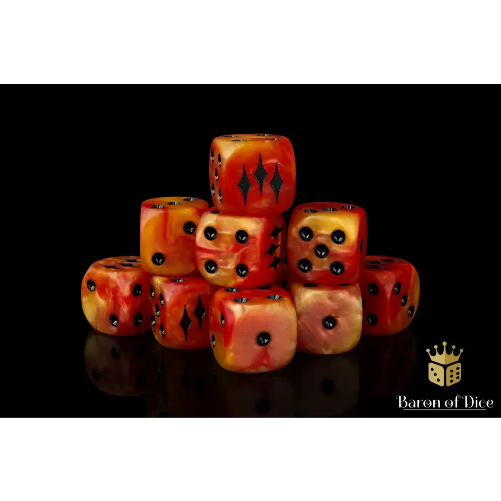 Baron of Dice Ensemble 25d6 Kings of War: Salamanders - Official Dice Set - Baron of Dice