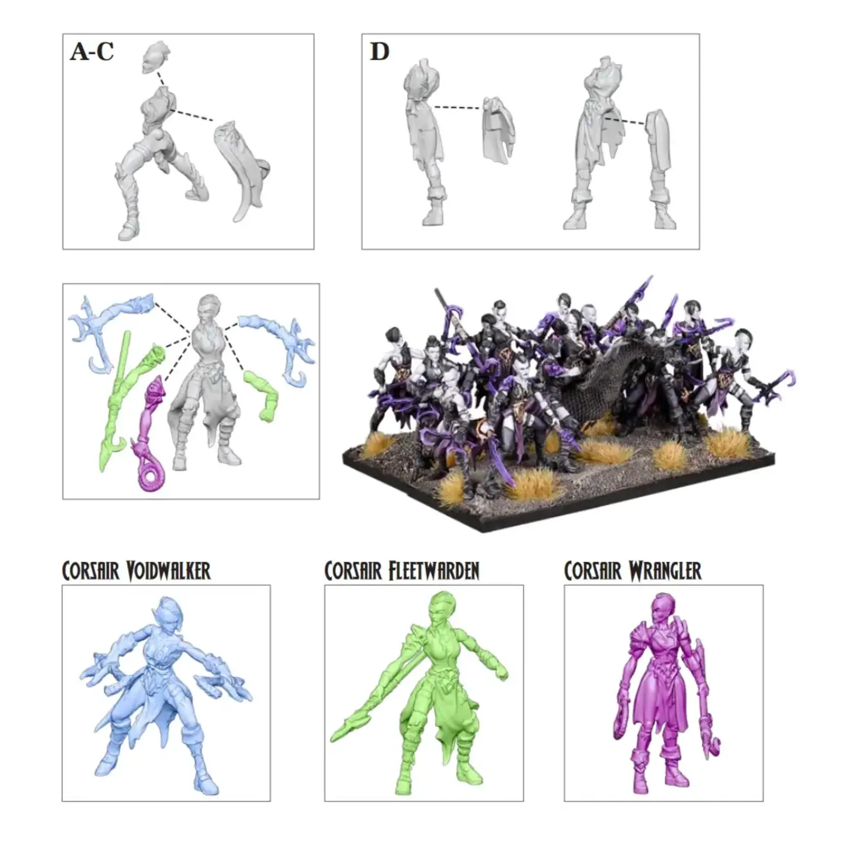 Mantic Corsairs (Voidwalkers/Fleetwardens) Regiment - Twilight Kin - Kings of War
