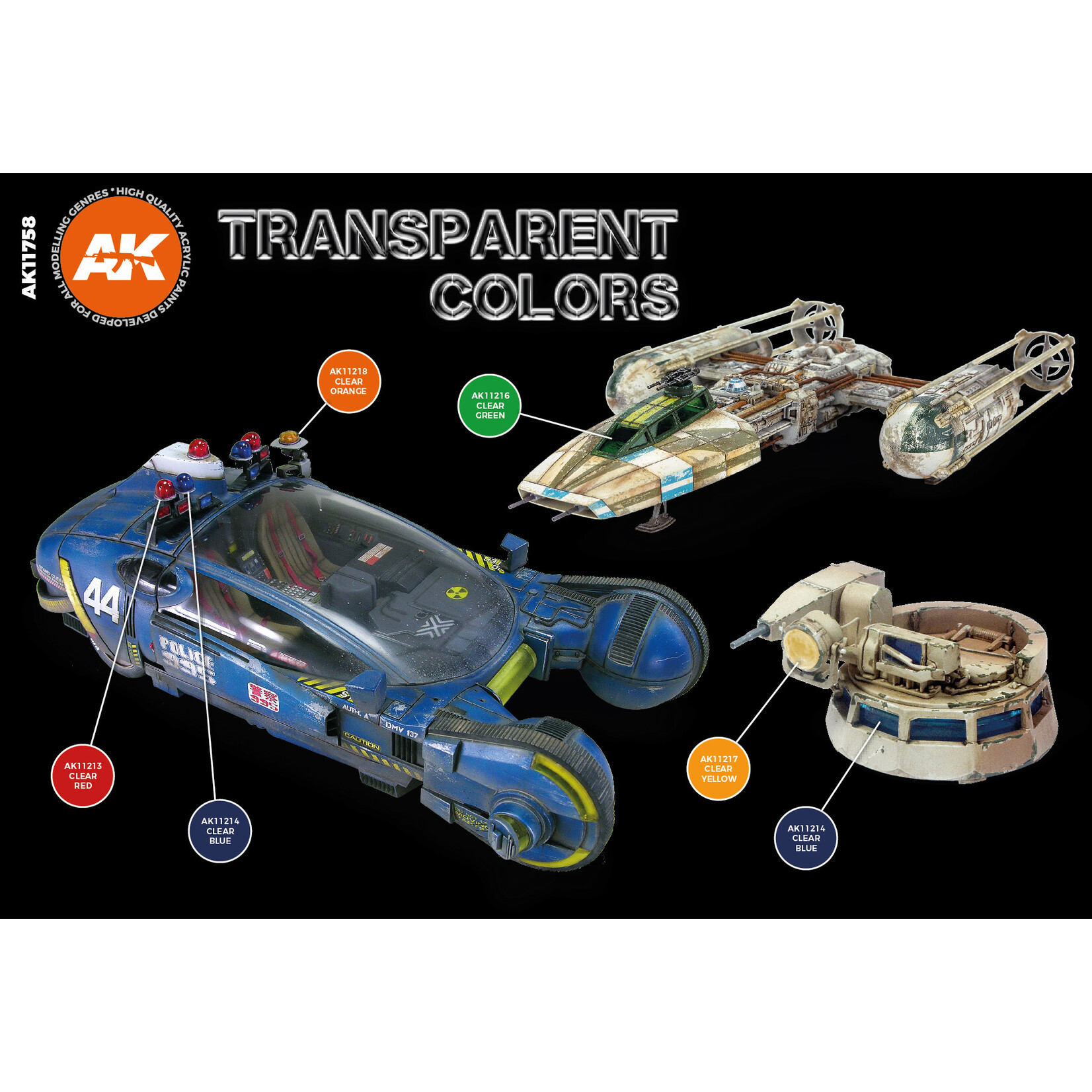 Transparent Colors - 3Gen Acrylics - AK Interactive