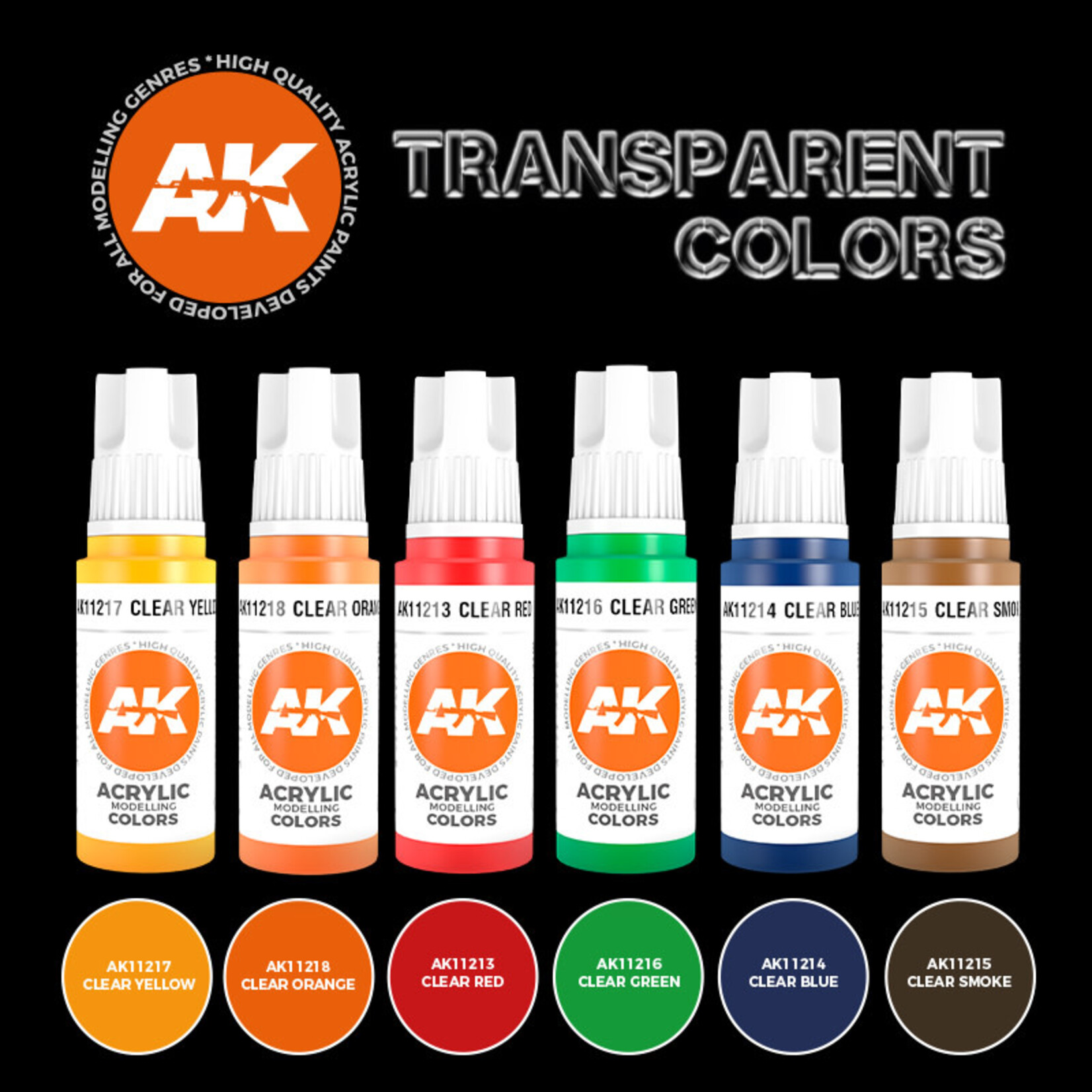 Transparent Colors - 3Gen Acrylics - AK Interactive