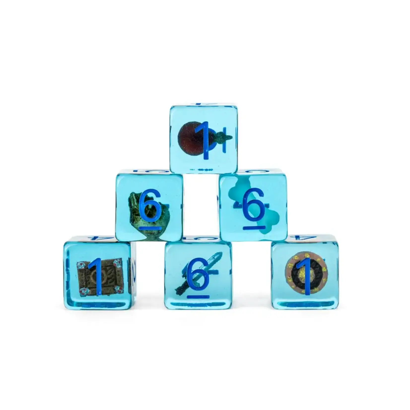 FanRoll Gelatinous Cube 6 Piece d6 Dice Set