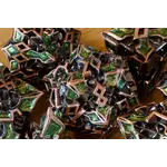 Runomancie (Cuivré - Vert) - Ensemble de dés polyhédrique en métal La Voûte du Magicien