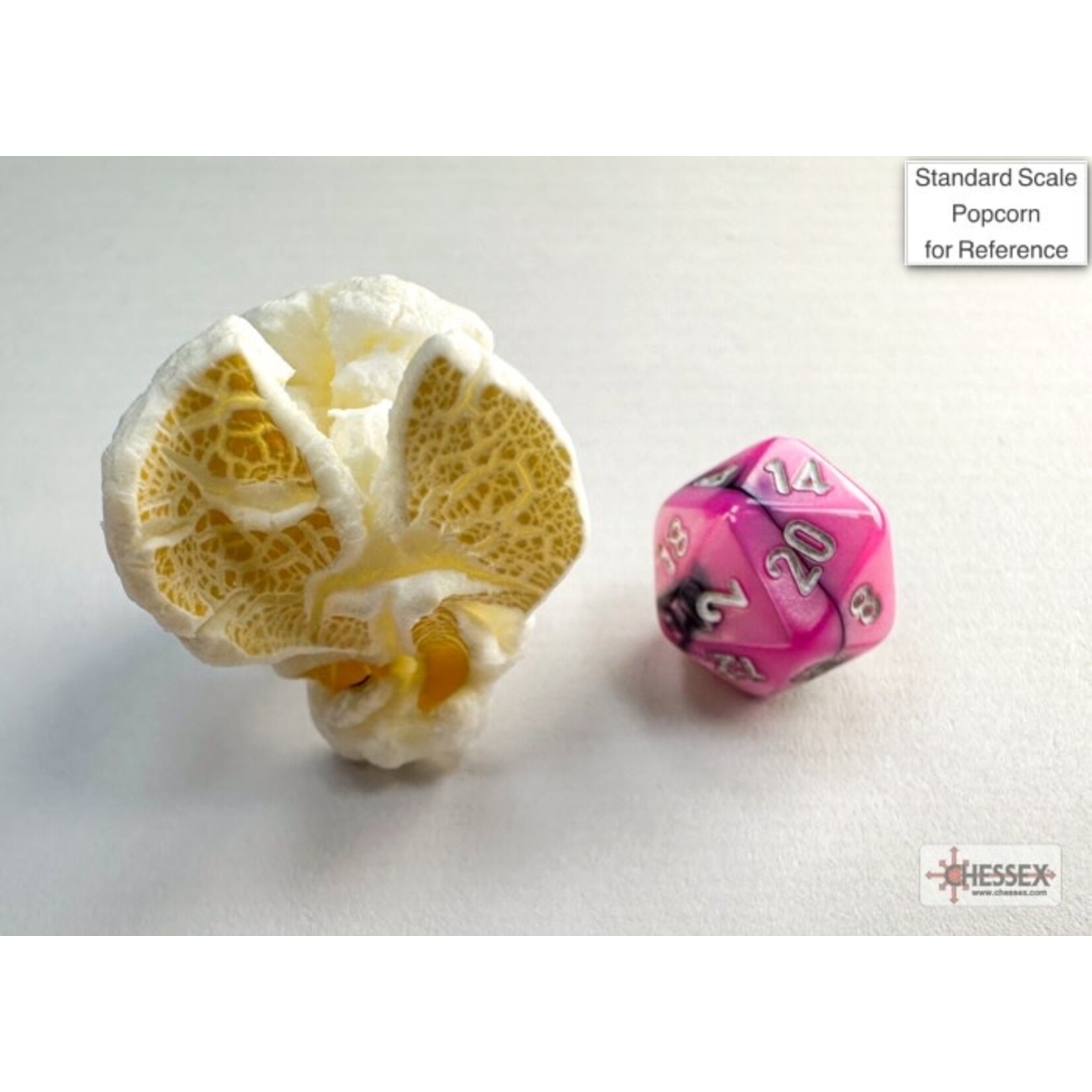 Gemini Black-Pink/white Mini-hedral 7 Die set