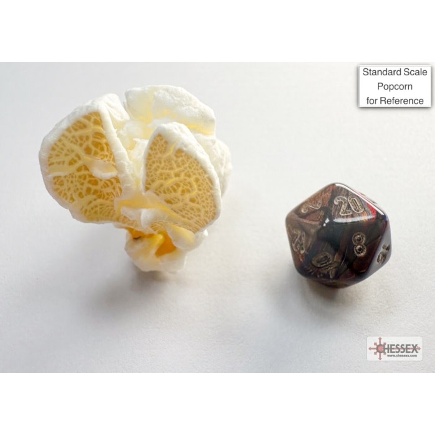 Ensemble de 7 dés "mini-édriques" Scarab Sang bleu/or