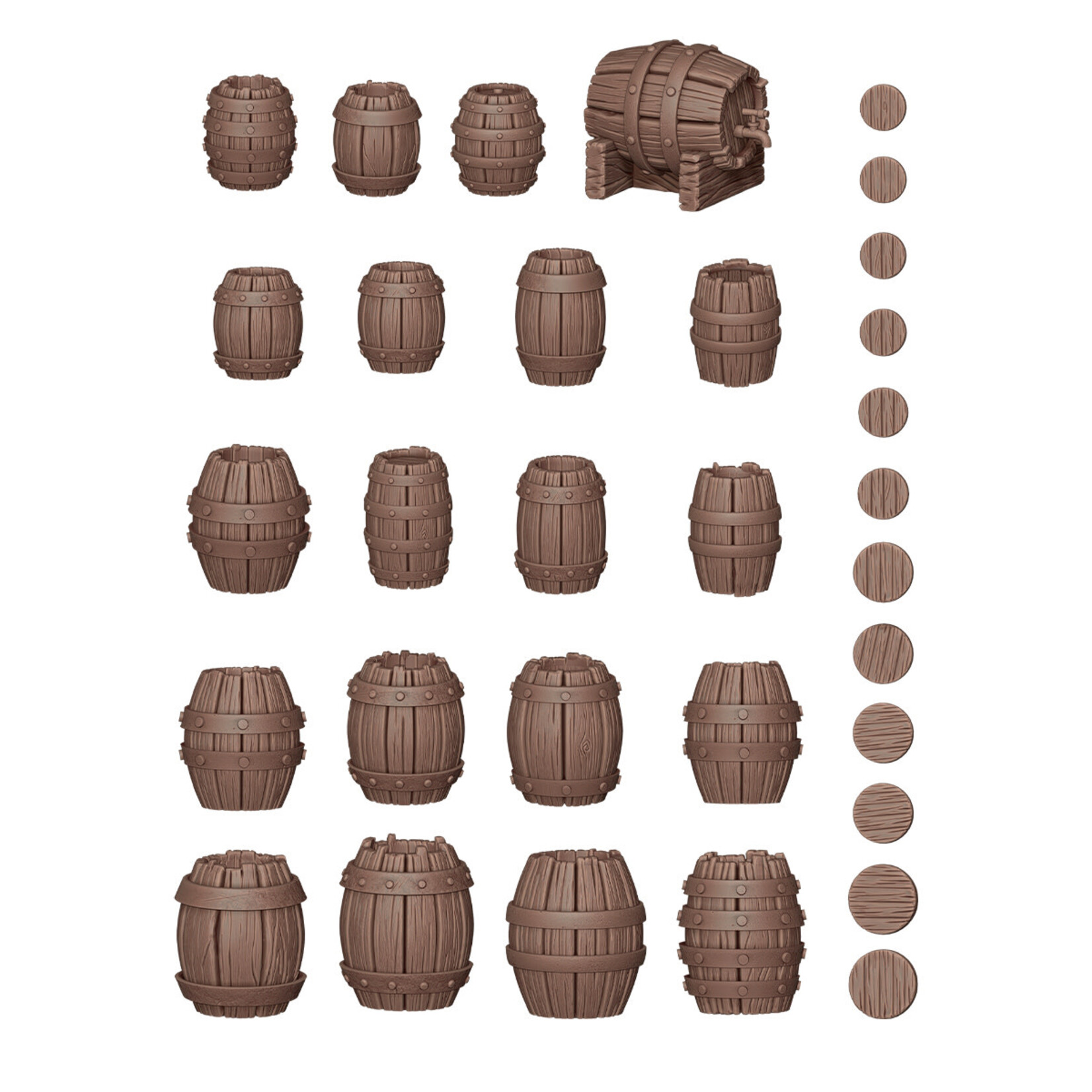Barils en bois / Wood Barrels - AK Basing Bits