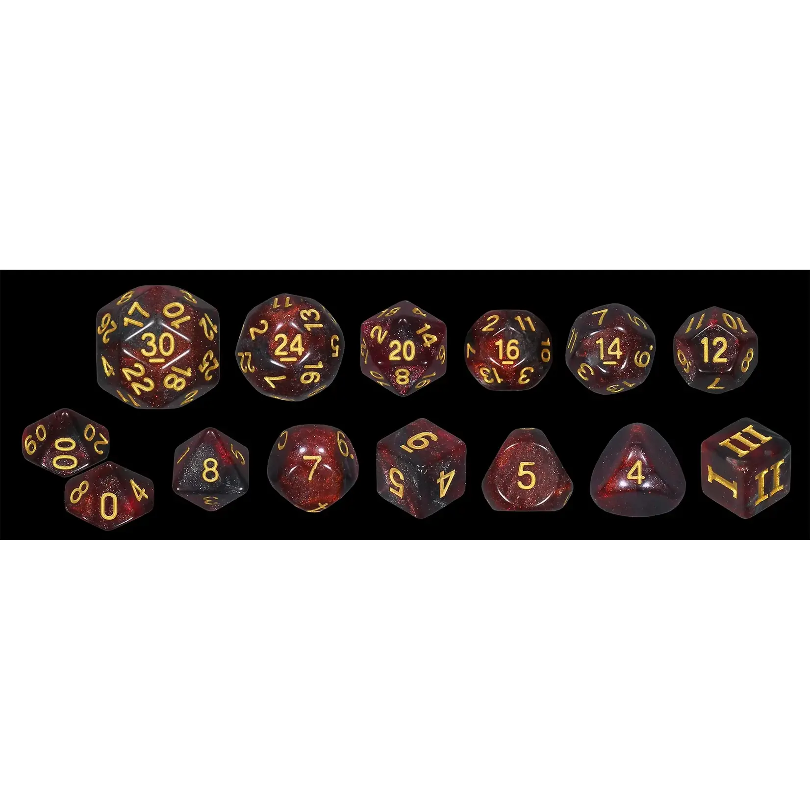 Impact Miniatures Scorching Ray Unleashed Arcana Dice 14 Dice Set for DCC RPG