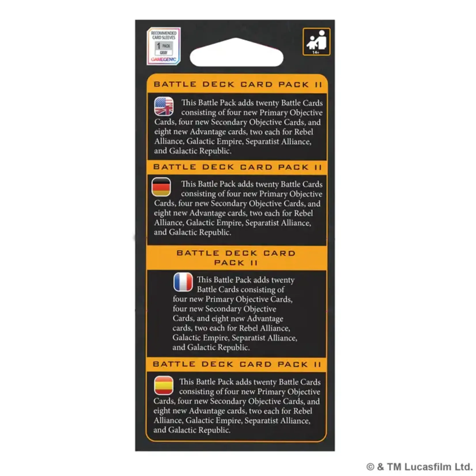 Battle Deck Card Pack II (ENG) - Star War: Legion