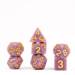 FanRoll Dés polyhédriques en silicone Volcanic Soot, Sharp Edge Silicone Rubber Polyhedral Dice
