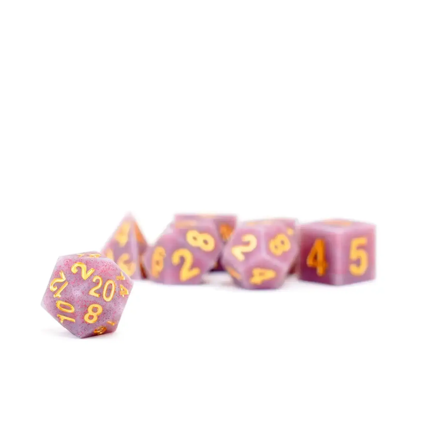 FanRoll Volcanic Soot, Sharp Edge Silicone Rubber Polyhedral Dice