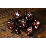 Voûte Infernale (Noir - Rouge) - Ensemble de dés polyhédriques en métal La Voûte du Magicien