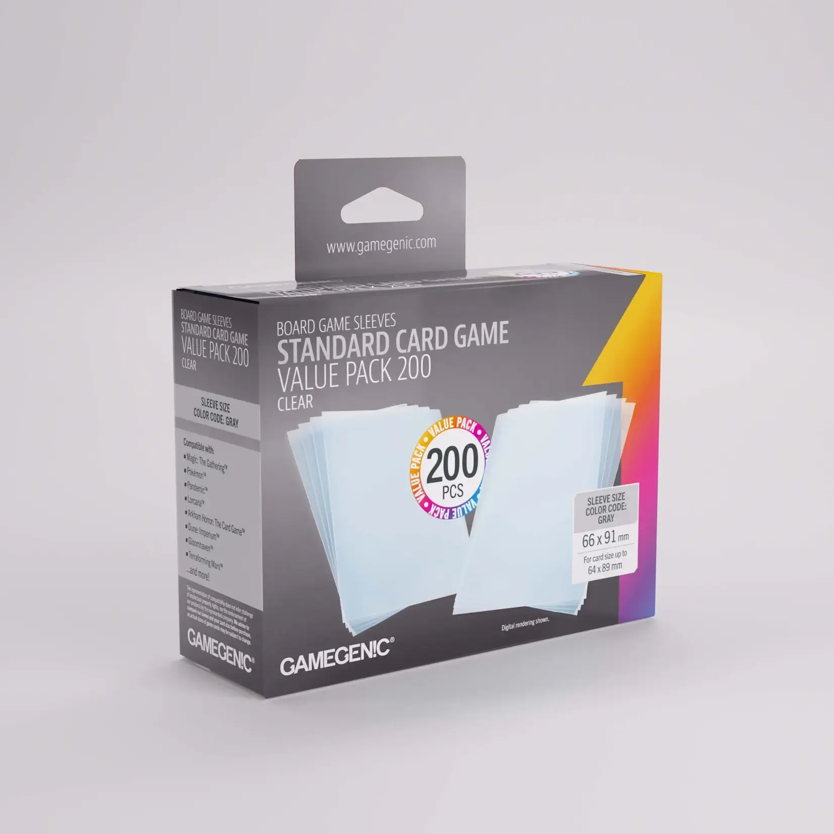 Protecteurs de cartes de format Standard, ensemble valeur de 200 Clear