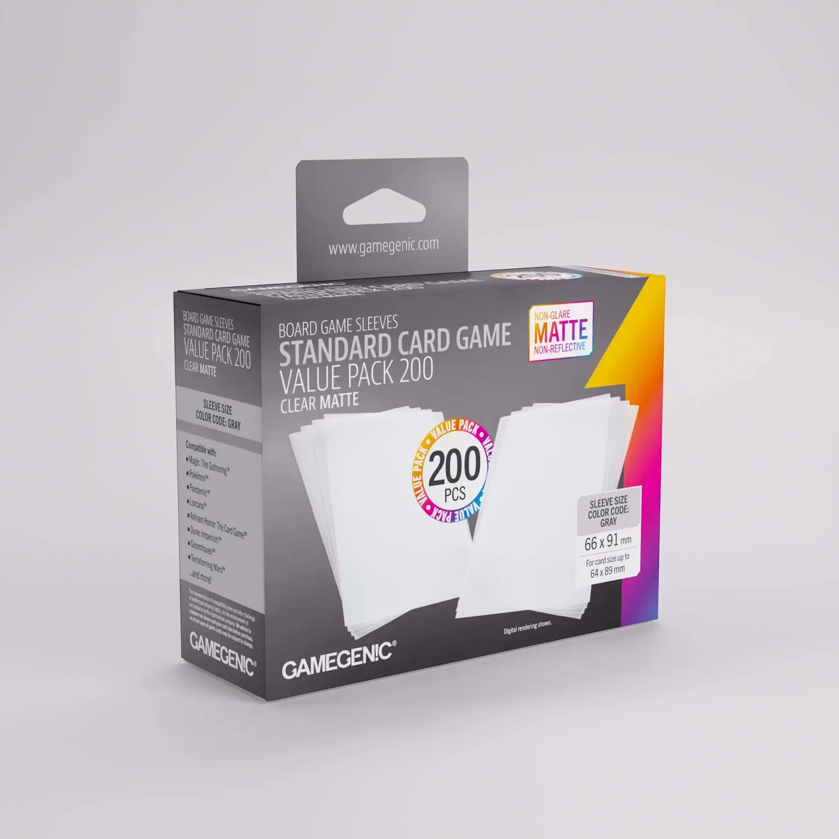 Protecteurs de cartes de format Standard, ensemble valeur de 200, Mat clair